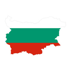 Bulgaria map icon. Map of Bulgaria with flag on White Background. Vector illustration