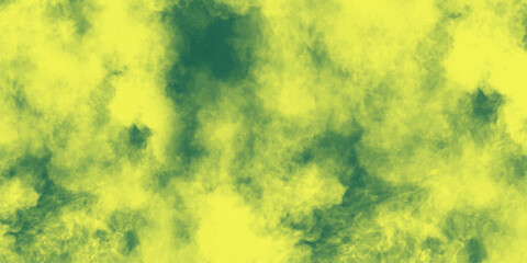Abstract green and yellow watercolor cloud texture background