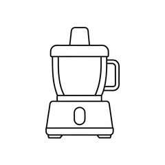 Food processor base unit Black line drawing