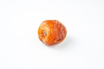 Dates fruit sukari or kurma sukari, isolated on white background