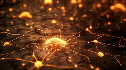 Neural network activity illustration