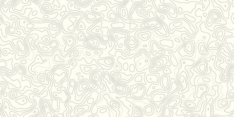 Abstract geometric vector illustration wavy black and white contour line topographic design.