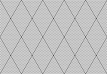 Abstract Seamless Geometric Diamonds Dots Pattern. White Textured Background.