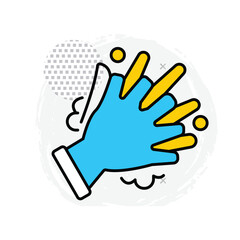 Sanitize Fingers Properly Vector Icon Design