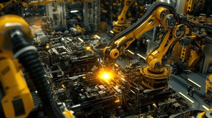 Fototapeta premium Automated Manufacturing Process