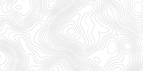 Fototapeta premium Abstract Topographic map background with wave line. White wave paper curved reliefs abstract background. Vector illustration. wave Line topography map contour background.