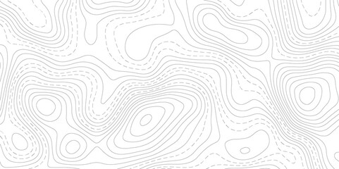 Fototapeta premium Abstract Topographic map background with wave line. White wave paper curved reliefs abstract background. Vector illustration. wave Line topography map contour background.