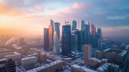 Fototapeta premium Smart City Construction in the Technological Era: Innovations, Challenges, and Synergies of IoT, 5G, AI, and Sustainable Infrastructure