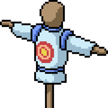 pixel art of training dummy traget practice