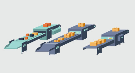 Pixel Art Factory Automation Conveyor System