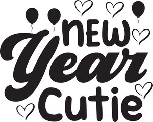 New Year Cutie svg