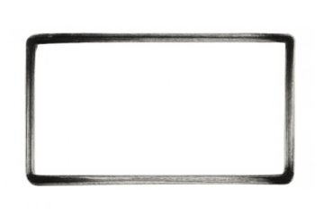 Grungy black frame with transparent background, offering versatile design space for creative graphic layouts and artistic compositions