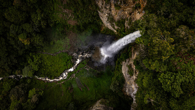 Beautiful Sipiso Piso Waterfall @ Berastagi, Indonesia