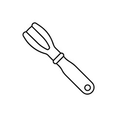 Vegetable peeler Black line drawing