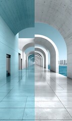 Architectural Arches Create Tunnel View by the Sea