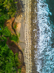 beautiful morning view panorama indonesia beach weather with sky colors and storm season