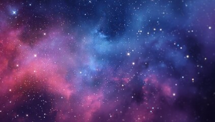 Obraz premium Cosmic Nebula With Pink and Blue Hues, Representing Exploration and Scientific Discovery, Ideal for Space Technology and Astronomy Concepts : Generative AI
