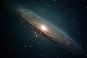 Andromeda Galaxy Shines in Deep Space, Inspiring Scientific Discovery and Cosmic Exploration Through Astronomical Research and Space Technology : Generative AI