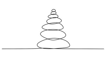Stacked Stones Tower Graphic Design
