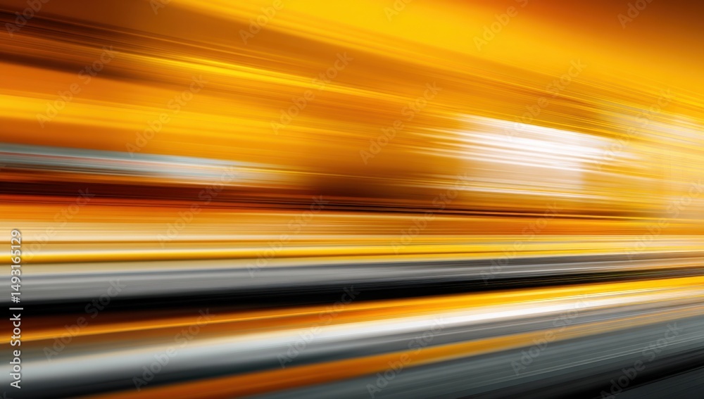 Aufkleber Abstract Golden Light Streaks Showing Speed and Motion, Representing Technological Advancement and Digital Transformation in Business : Generative AI