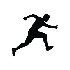 silhouette of a man running