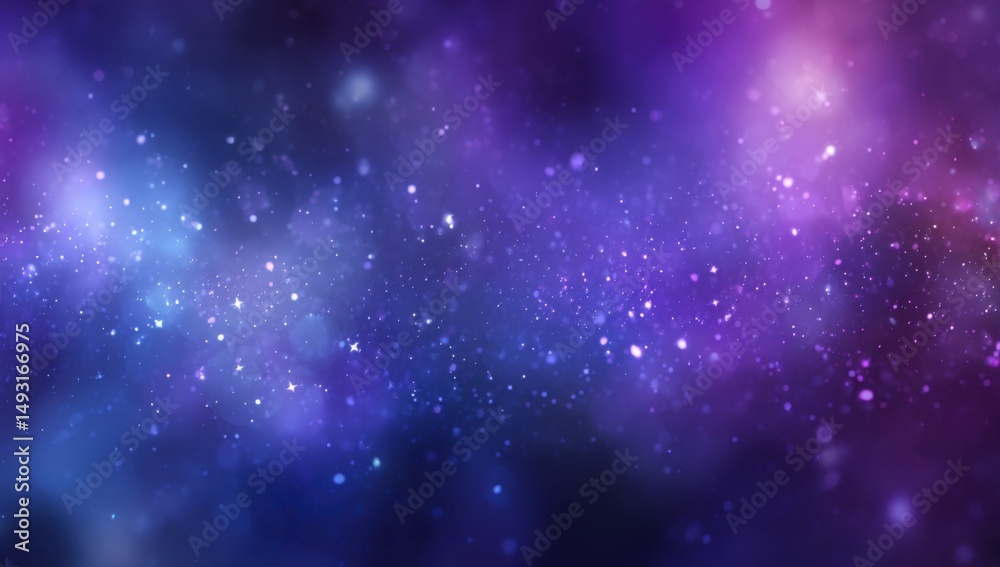 Aufkleber abstract nebula of purple and blue, representing cosmic wonder and spiritual exploration, ideal for 