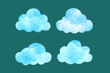 Fototapeta premium vector illustration of clouds