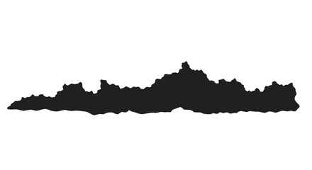 Simple Silhouette Of A Mountain Range