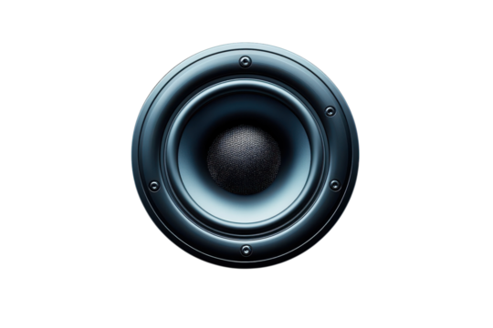 Captivating high tech sound experience showcasing a modern audio speaker with crisp sonic on transparent background