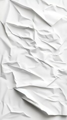 Obraz premium Monochrome abstract artwork made from folded white paper, where soft creases and shadow depth create a tranquil yet refined visual balance, highlighting minimalist purity and textural nuance. 