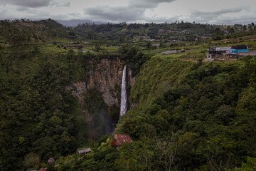 Giant Sipiso Piso Waterfall @ Berastagi, Indonesia