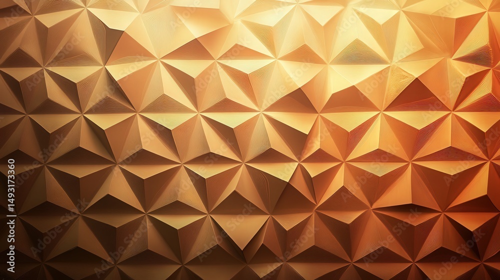 Poster triangular pattern background with soft lighting and gradient tones, giving a soothing and balanced 