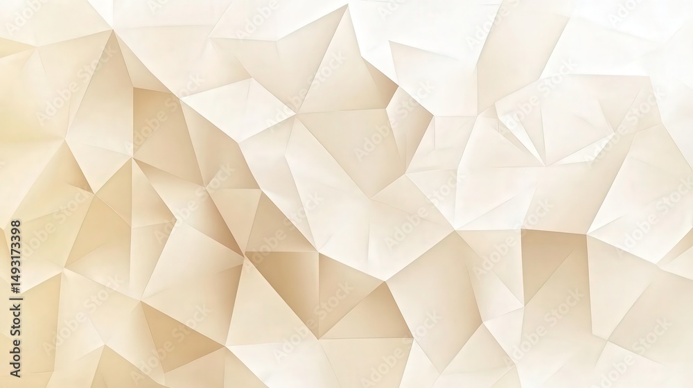 Poster triangular pattern background with soft lighting and gradient tones, giving a soothing and balanced 