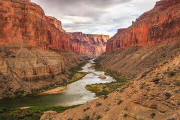 Colorado River Winds Through The Grand Canyon