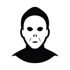 vector illustration of a scary face