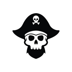 pirate skull with pirate flag