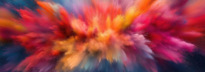 Vibrant color explosion, dynamic and energetic