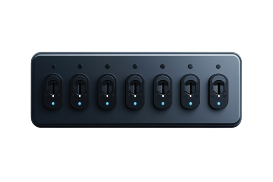 Empower your spaces with smart home innovation A sleek multi switch panel controlling every on transparent background