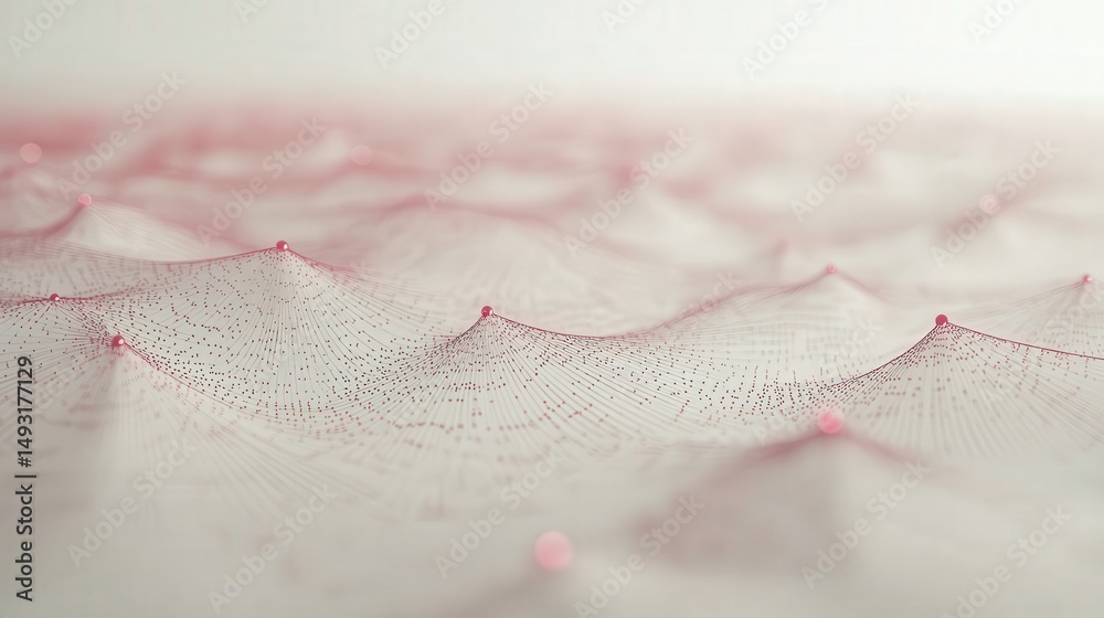 Poster digital network background with interconnected points and lines, illustrating the concept of technol