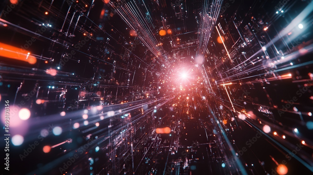 Poster interconnected points and lines, with each connection reflecting the core structure and advancements