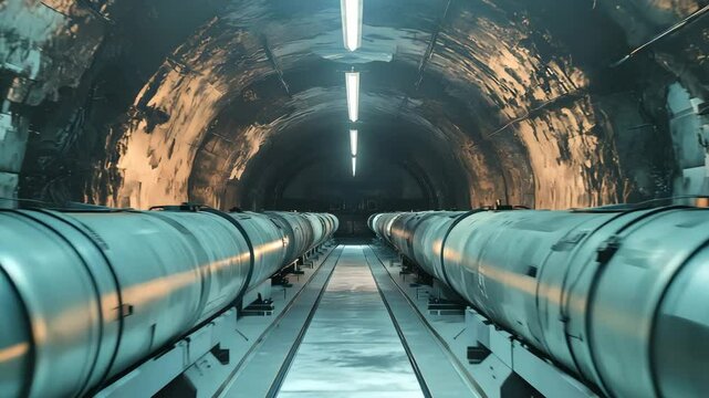 Two nuclear missile in the underground video missile in the tunnel video missile in the underground video rocket in the tunnel video underground bomb tunnel video footage