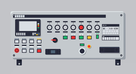 Pixel Art Control Panel Illustration