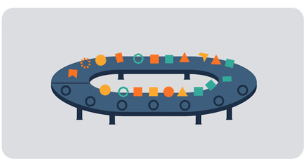Abstract Geometric Conveyor Belt Design