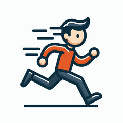 running man vector illustration