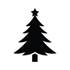 Christmas Tree Holiday Vector Silhouette