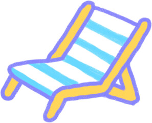 striped_beach_chair_summer_vacation_illustration