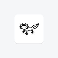 Axolotl, vector, pixel perfect, illustrator file