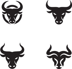 Adobe Illustrator cow head logo design Shadow Wing A Sleek and Unique Symbol of Precision. 