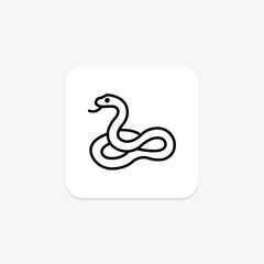 Smooth Green Snake, vector, pixel perfect, illustrator file