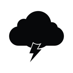 Lightning Cloud Pillow Vector Silhouette